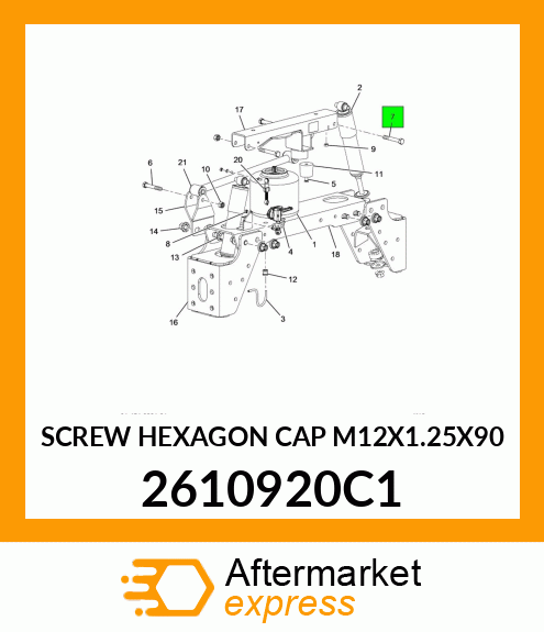 SCREW HEXAGON CAP M12X1.25X90 2610920C1