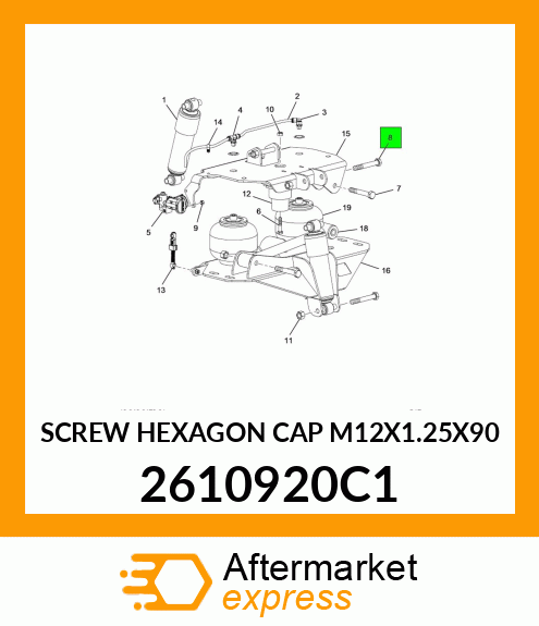 SCREW HEXAGON CAP M12X1.25X90 2610920C1