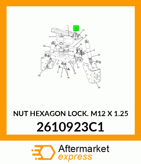 NUT HEXAGON LOCK M12 X 1.25 2610923C1