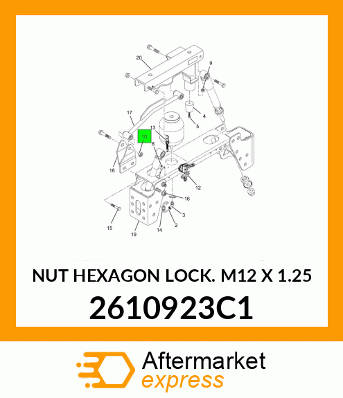 NUT HEXAGON LOCK M12 X 1.25 2610923C1
