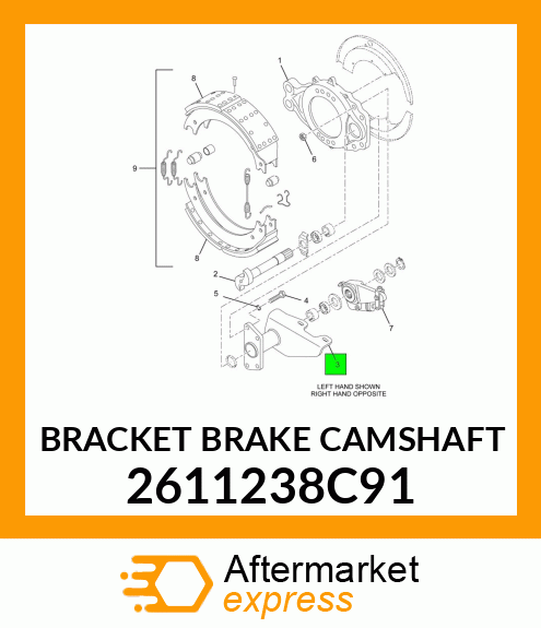 BRACKET BRAKE CAMSHAFT 2611238C91