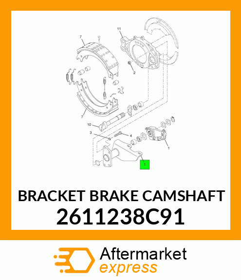 BRACKET BRAKE CAMSHAFT 2611238C91