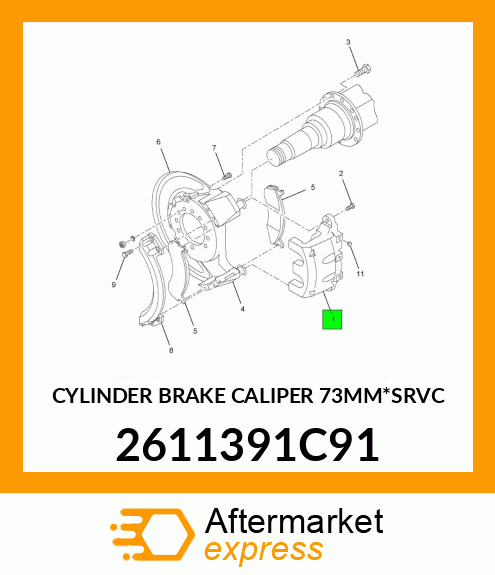 CYLINDER BRAKE CALIPER 73MM*SRVC 2611391C91