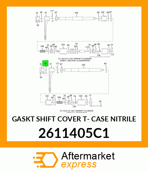 GASKT SHIFT COVER T- CASE NITRILE 2611405C1