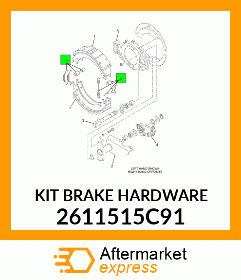 KIT BRAKE HARDWARE 2611515C91