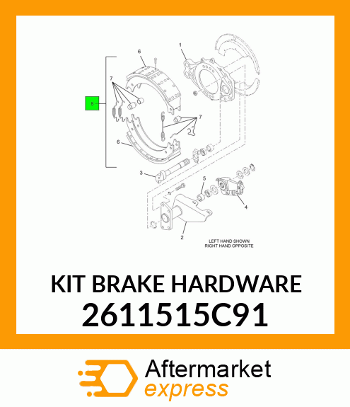 KIT BRAKE HARDWARE 2611515C91