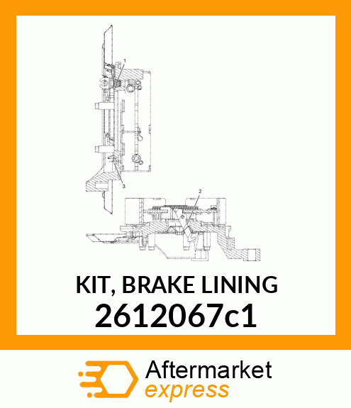 KIT, BRAKE LINING 2612067c1