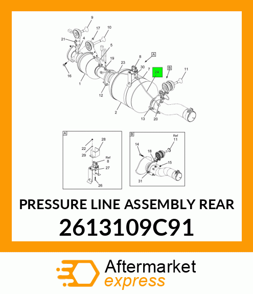 PRESSURE LINE ASSEMBLY REAR 2613109C91