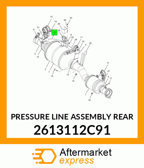 PRESSURE LINE ASSEMBLY REAR 2613112C91