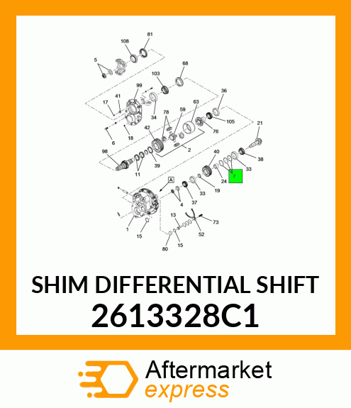 SHIM DIFFERENTIAL SHIFT 2613328C1