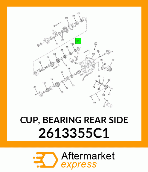 CUP, BEARING REAR SIDE 2613355C1