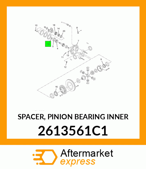 SPACER, PINION BEARING INNER 2613561C1