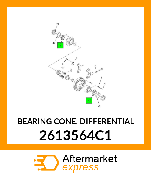 BEARING CONE, DIFFERENTIAL 2613564C1