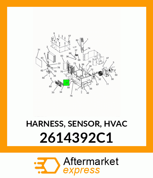HARNESS, SENSOR, HVAC 2614392C1