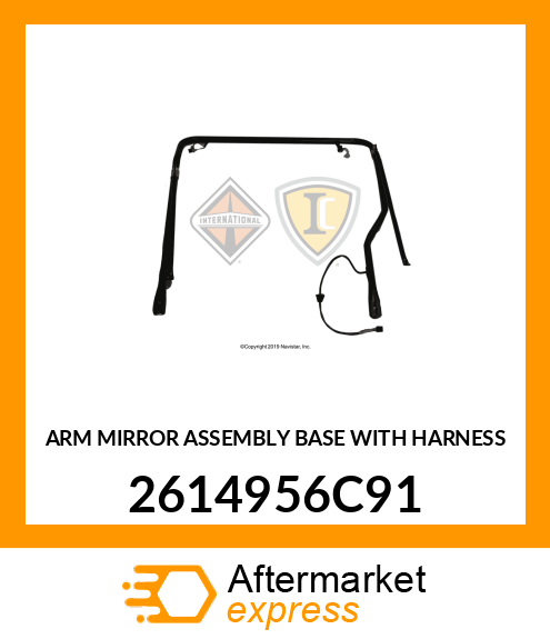 ARM MIRROR ASSEMBLY BASE WITH HARNESS 2614956C91