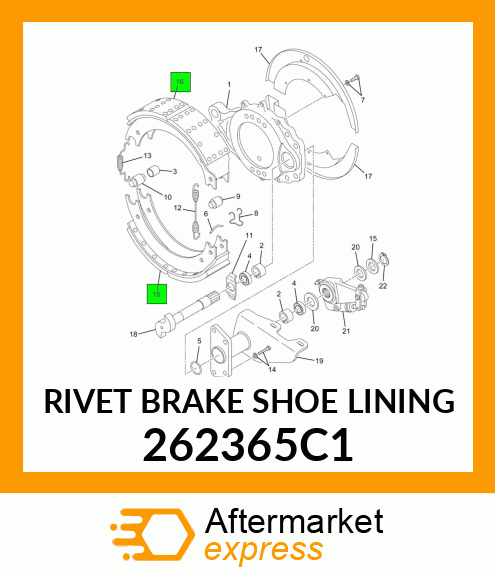 RIVET BRAKE SHOE LINING 262365C1