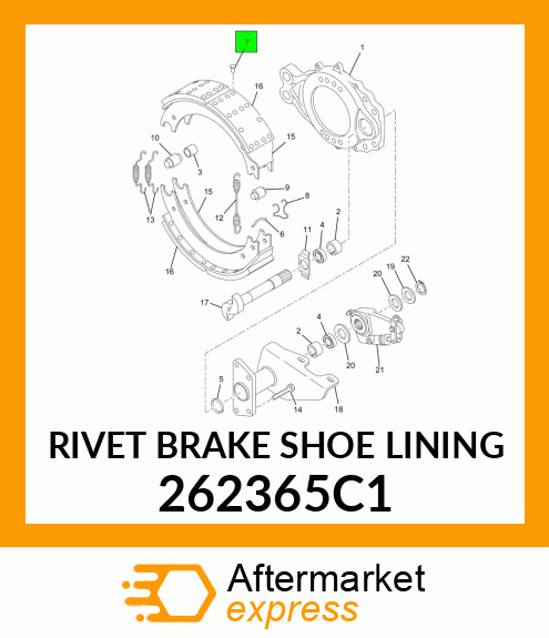 RIVET BRAKE SHOE LINING 262365C1