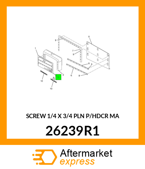 SCREW 1/4 X 3/4 PLN P/HDCR MA 26239R1