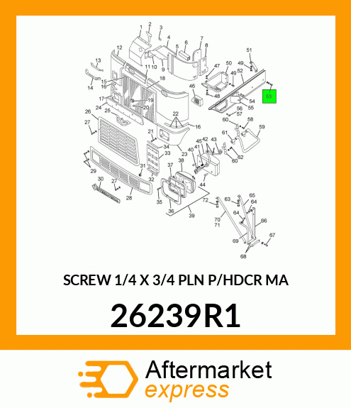 SCREW 1/4 X 3/4 PLN P/HDCR MA 26239R1