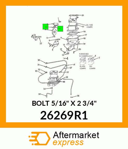 BOLT 5/16" X 2 3/4" 26269R1