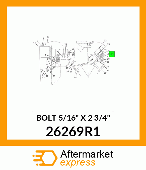 BOLT 5/16" X 2 3/4" 26269R1