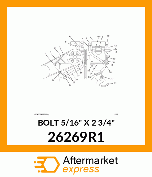 BOLT 5/16" X 2 3/4" 26269R1