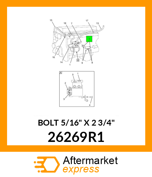 BOLT 5/16" X 2 3/4" 26269R1