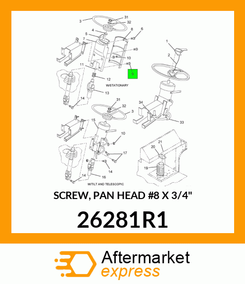 SCREW, PAN HEAD #8 X 3/4" 26281R1