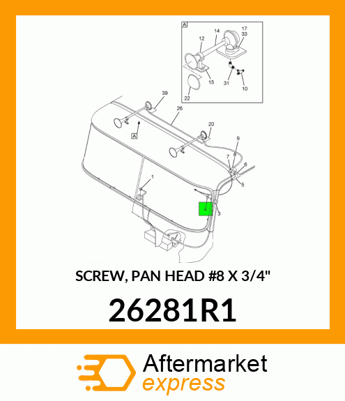 SCREW, PAN HEAD #8 X 3/4" 26281R1