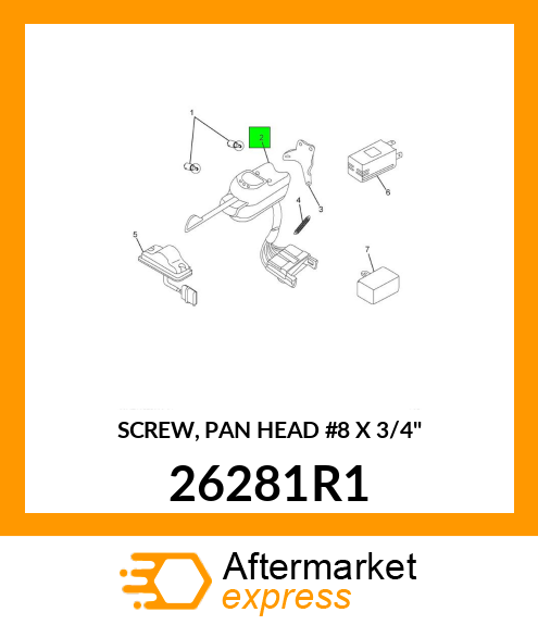 SCREW, PAN HEAD #8 X 3/4" 26281R1