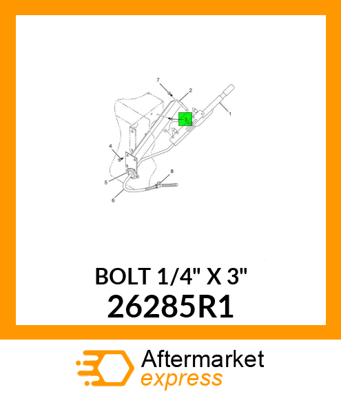 BOLT 1/4" X 3" 26285R1