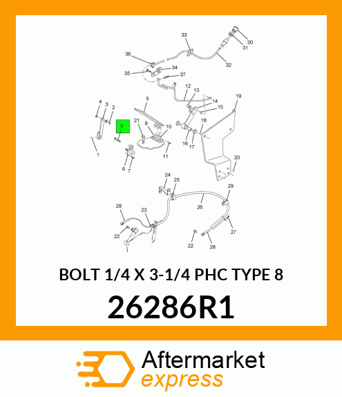 BOLT 1/4 X 3-1/4 PHC TYPE 8 26286R1