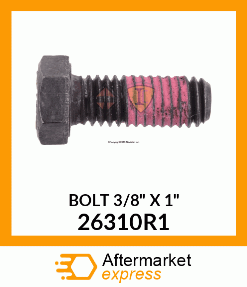 BOLT 3/8" X 1" 26310R1