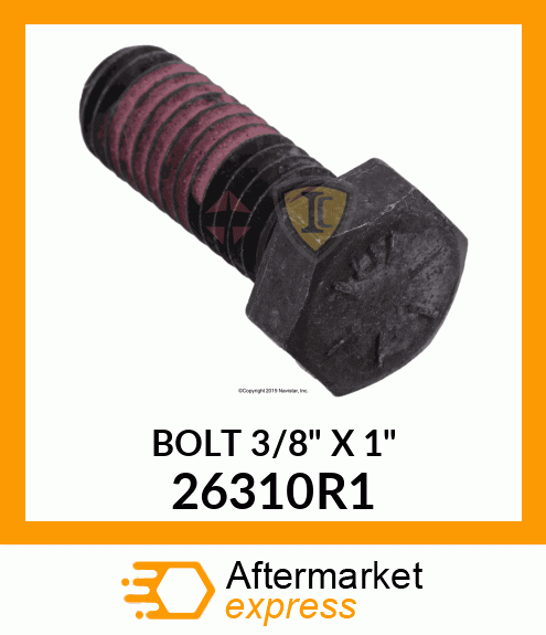 BOLT 3/8" X 1" 26310R1