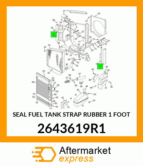 SEAL FUEL TANK STRAP RUBBER 1 FOOT 2643619R1