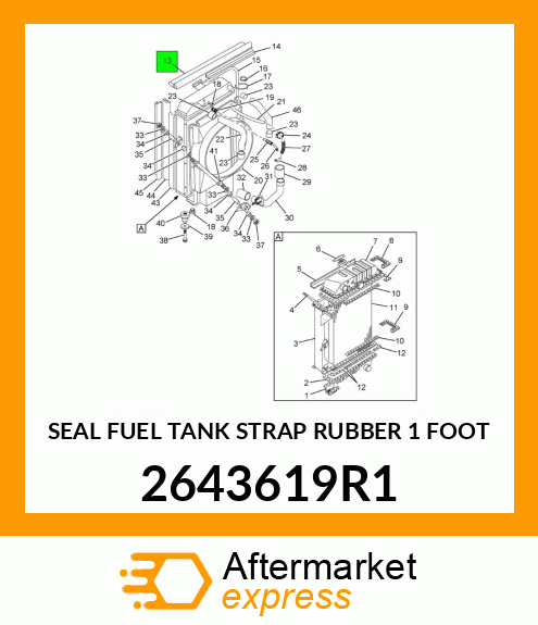 SEAL FUEL TANK STRAP RUBBER 1 FOOT 2643619R1