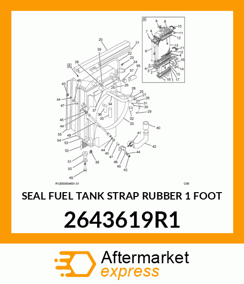 SEAL FUEL TANK STRAP RUBBER 1 FOOT 2643619R1