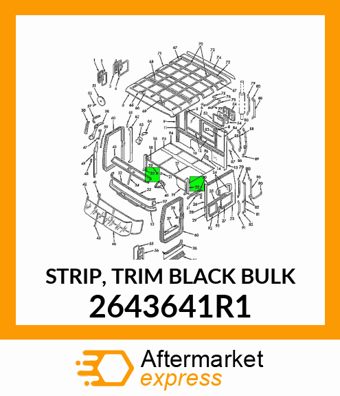 STRIP, TRIM BLACK BULK 2643641R1