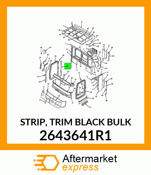 STRIP, TRIM BLACK BULK 2643641R1