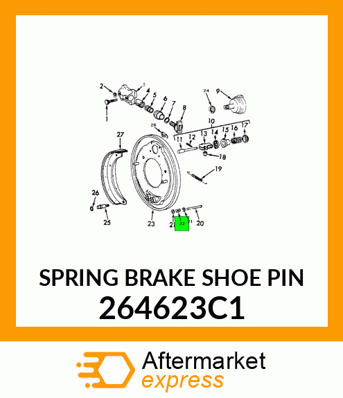 SPRING BRAKE SHOE PIN 264623C1