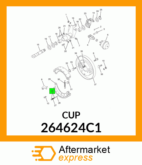 CUP BRAKE SHOE PIN 264624C1