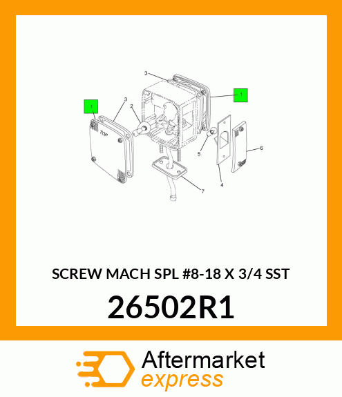 SCREW MACH SPL #8-18 X 3/4 SST 26502R1