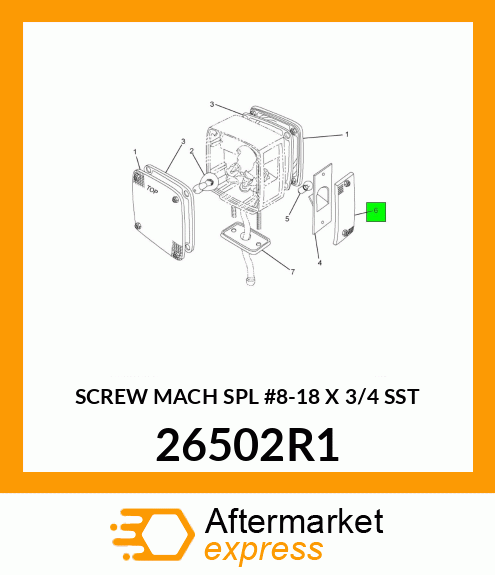 SCREW MACH SPL #8-18 X 3/4 SST 26502R1