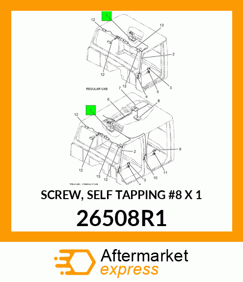 SCREW, SELF TAPPING #8 X 1" 26508R1