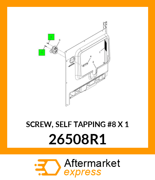 SCREW, SELF TAPPING #8 X 1" 26508R1