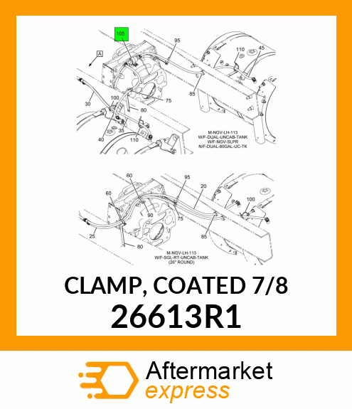 CLAMP, COATED 7/8" 26613R1