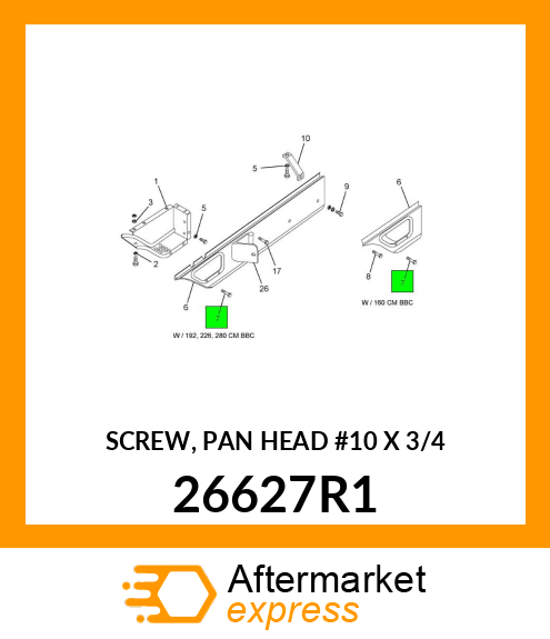 SCREW, PAN HEAD #10 X 3/4" 26627R1