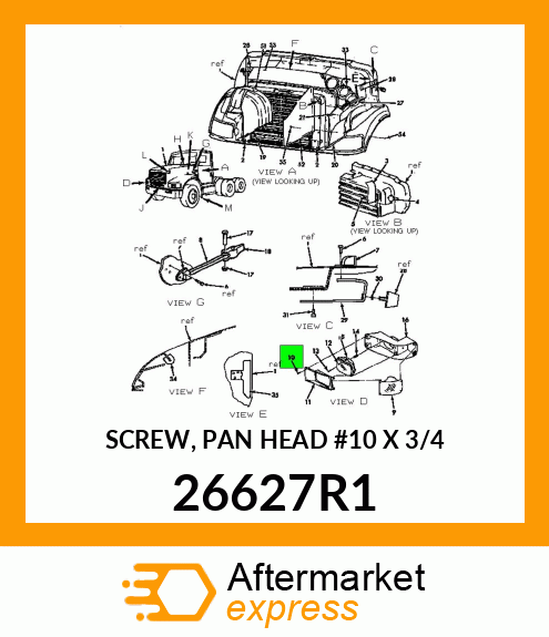 SCREW, PAN HEAD #10 X 3/4" 26627R1