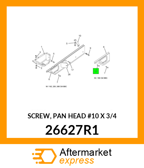 SCREW, PAN HEAD #10 X 3/4" 26627R1