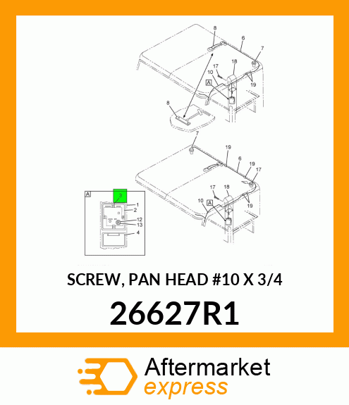 SCREW, PAN HEAD #10 X 3/4" 26627R1